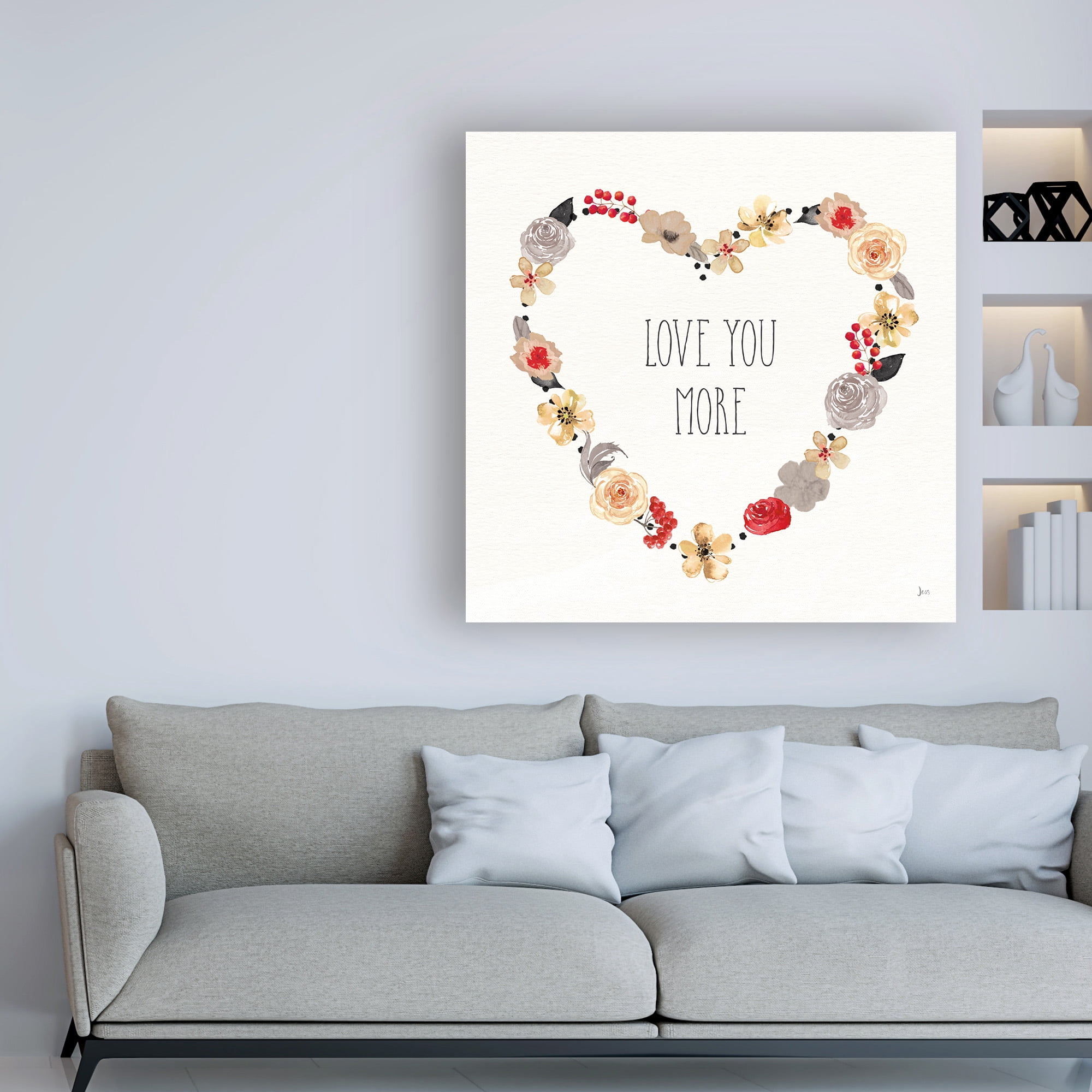 Trademark Fine Art 'Love You More I Neutral' Canvas Art by Jess Aiken
