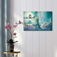 thumbnail image 2 of wall26 Canvas Print Wall Art Girl in Bed Looks at Forest Owl in Moonlight Kids Wilderness Illustrations Modern Art Rustic Scenic Relax/Calm Zen Colorful for Living Room, Bedroom, Office - 24"x36, 2 of 4