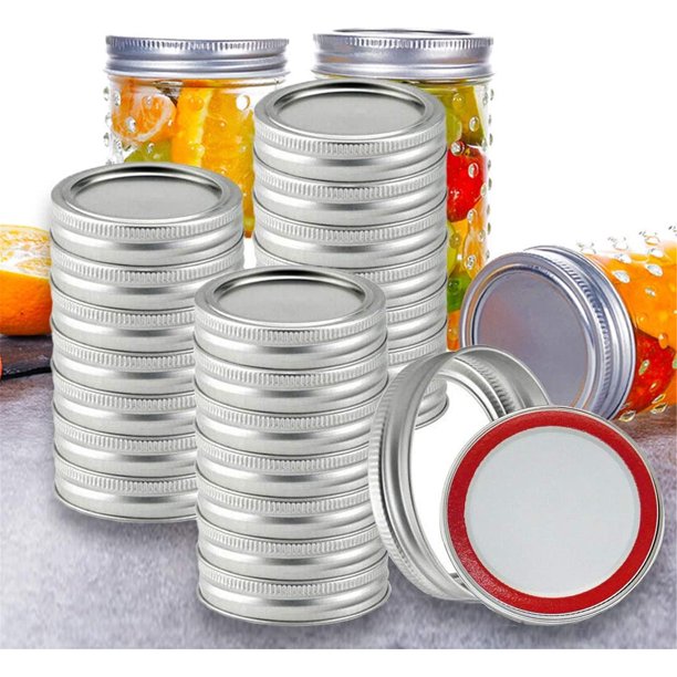 Canning Lids Wide Mouth 86mm 24 Sets (Lids&Bands) Canning Jar Lids