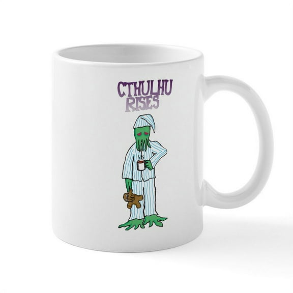 CafePress - Cthulhu Rises Mug - 11 oz Ceramic Mug - Novelty Coffee Tea Cup