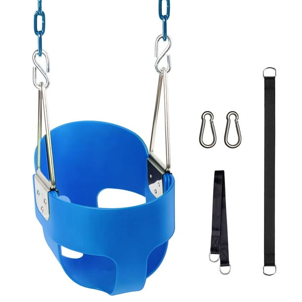 KINSPORY Asiento de Columpio, 150cm Columpio para bebé con Cadenas de Hierro Resistentes recubiertas multicolor