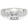 thumbnail image 3 of 4 Carat IGI Certified Cushion Shape Lab Grown Diamond Engagement Ring | 14K White Gold |Lillian Oval Shape Side Diamond Eternity Diamond Ring | FG-VS1-VS2 Quality Friendly Diamonds, 3 of 5