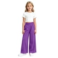 thumbnail image 5 of VV AVEORS Teen Girls Barrel Sweatpants High Waisted Fleece Baggy Casual School Sweat Pants With Pockets For Teen Girls Purple 140, 5 of 9