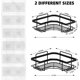 thumbnail image 3 of 1949 2 Pack Corner Shower Caddy,Strong adhesive Shower Organizer Shelf with 8 hooks.Waterproof, rustproof wall-mounted shower shelves for bathroom,dor, 3 of 4