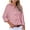 Pink, variant on Jamicy Blouses for Women 2025 Spring Outfits Womens Cute V Neck Long Sleeve Blouses Button Down Solid Color Shirt Bow Tie Front Tops