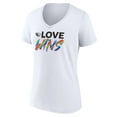 thumbnail image 2 of Women's White Oregon State Beavers Love Wins V-Neck T-Shirt, 2 of 3