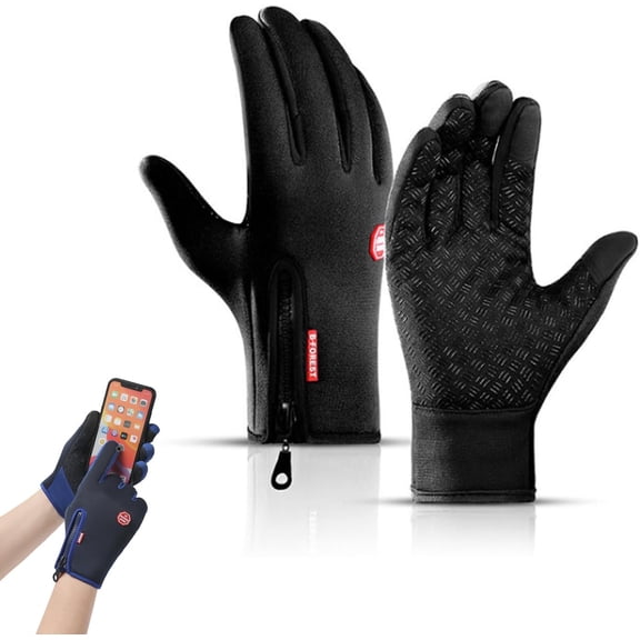 Thermal Touch ScreenWindproof Gloves, All-Day Warmth, Windproof Waterproof Winter Glovess for Men & Women