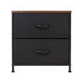 thumbnail image 1 of Buro Para Recamara, Mesa de Noche Auxiliar De Madera MDF Mueble Moderno Con Cajones Para Dormitorio - Color Negro, 1 of 5