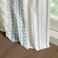 thumbnail image 5 of Cotton Printed Curtain Panel with Chenille Stripe and Lining, Decorative Boho Curtains with Tassels for Kitchen Bedroom, 1 Panel, 5 of 9