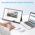 thumbnail image 2 of Z-Edge Portable Monitor for Laptop, 15.6 Inch Ultra-Slim Portable Monitor with Type-C, 1920脳1080 Full HD IPS Screen USB C, Secondary Monitor and Screen for PC MAC Phone Switch Xbox PS4, 2 of 5