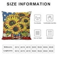 thumbnail image 5 of Chilfamy 4th of July Sunflower Patriotic Decorative Throw Pillow Covers, God Bless America Stars Stripes Cushion Case Decor, Land That I Love American USA Mason Jar Home Decoration White, 5 of 5