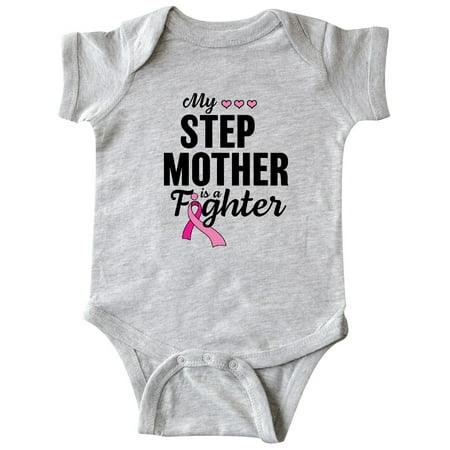 

Inktastic Breast Cancer Awareness My Step Mother is a Fighter Gift Baby Boy or Baby Girl Bodysuit