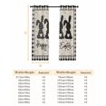 thumbnail image 6 of Black Grey Easter Blackout Curtains for Bedroom, Polka Dot Bunny Spring Vintage Plaid Checkered Thermal Insulated Kitchen Drapes with Grommets, Light Blocking Window Treatment, 2 Panels 42" x 45", 6 of 7