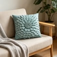 thumbnail image 4 of Textured Floral Throw Pillow, Handmade Petal Flower Cushion With Coastal Style Design, Decorative Accent Pillow For Sofa Bedroom Farmhouse Home Decor, pillows, 4 of 6