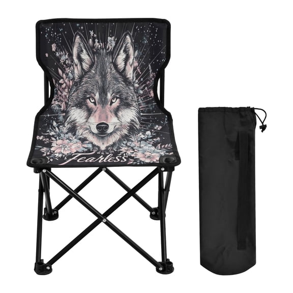 BZSMCE Camping Chairs Modern Bold Guardian Pattern Folding chair