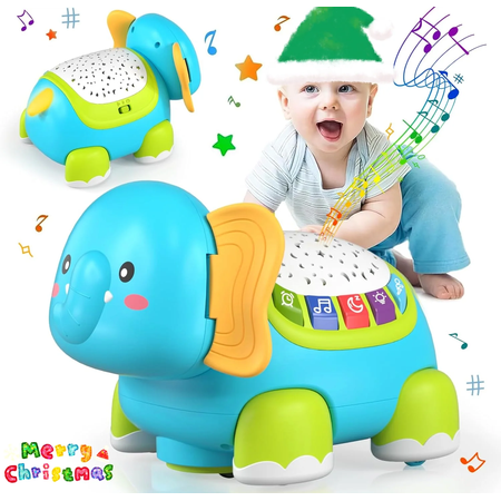 BTEPSGA Baby Crawling Toys 6-12 Months Musical Moving Toys for Boys & Girls 0-6 Months Montessori Infant Toys Gifts for Newborn First Birthday