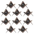 thumbnail image 1 of Emblema vehicular CREATRILL masónico cromado de 7 cm, 10 piezas, 1 of 6