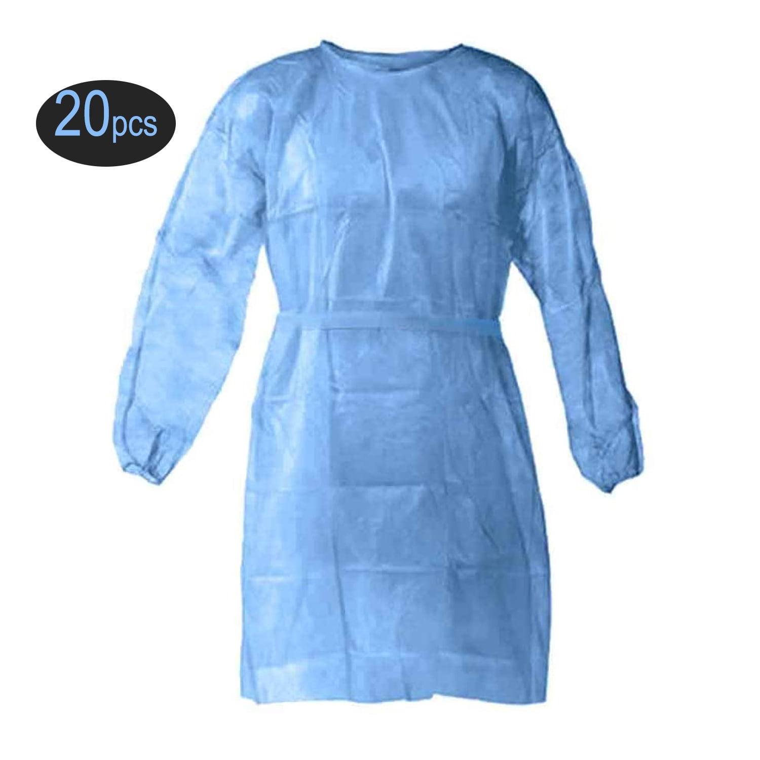 Gown with Elastic Wrists, Adults Disposable Gown Coverall, Indoor