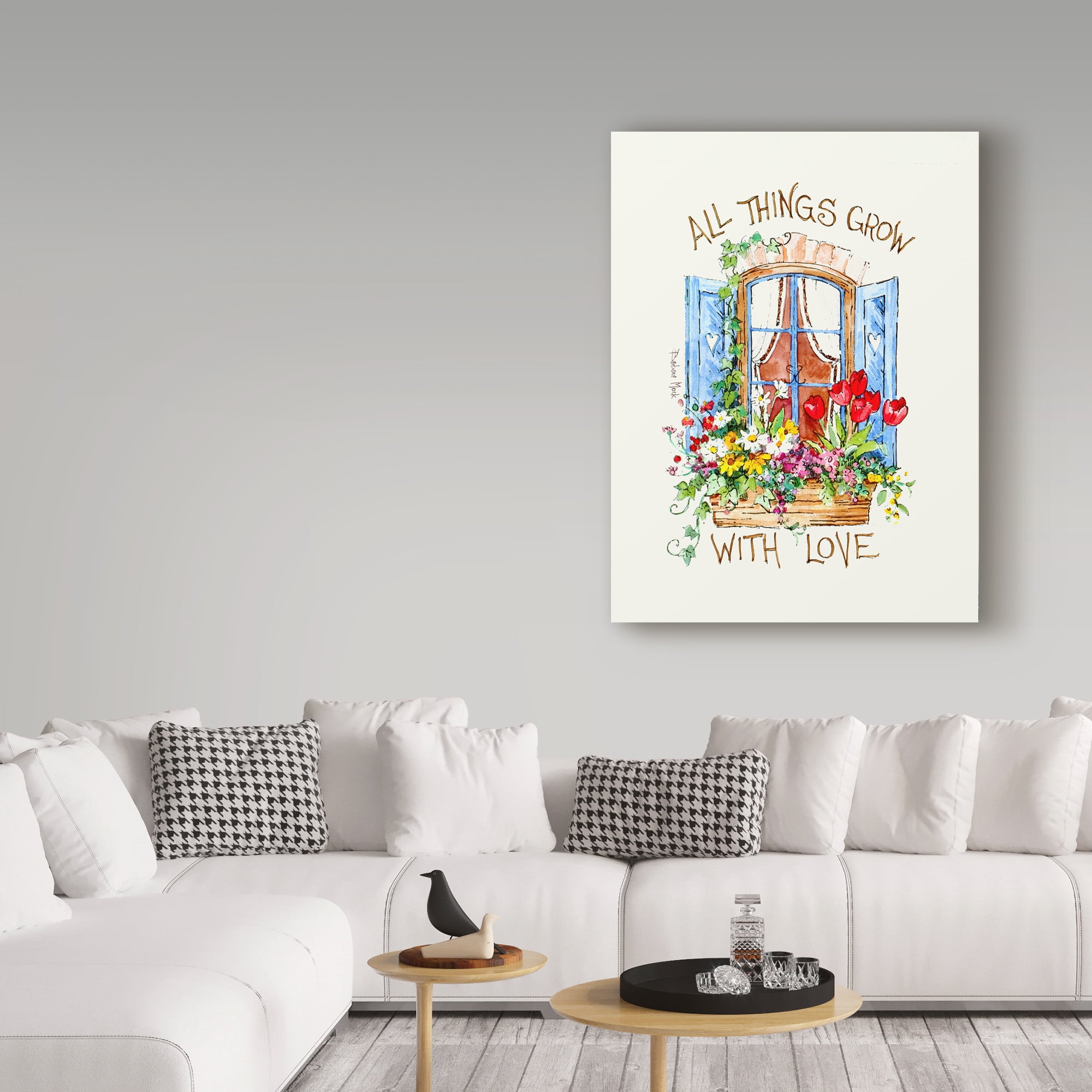 Trademark Fine Art 'All Things Grow With Love' Canvas Art by Barbara Mock
