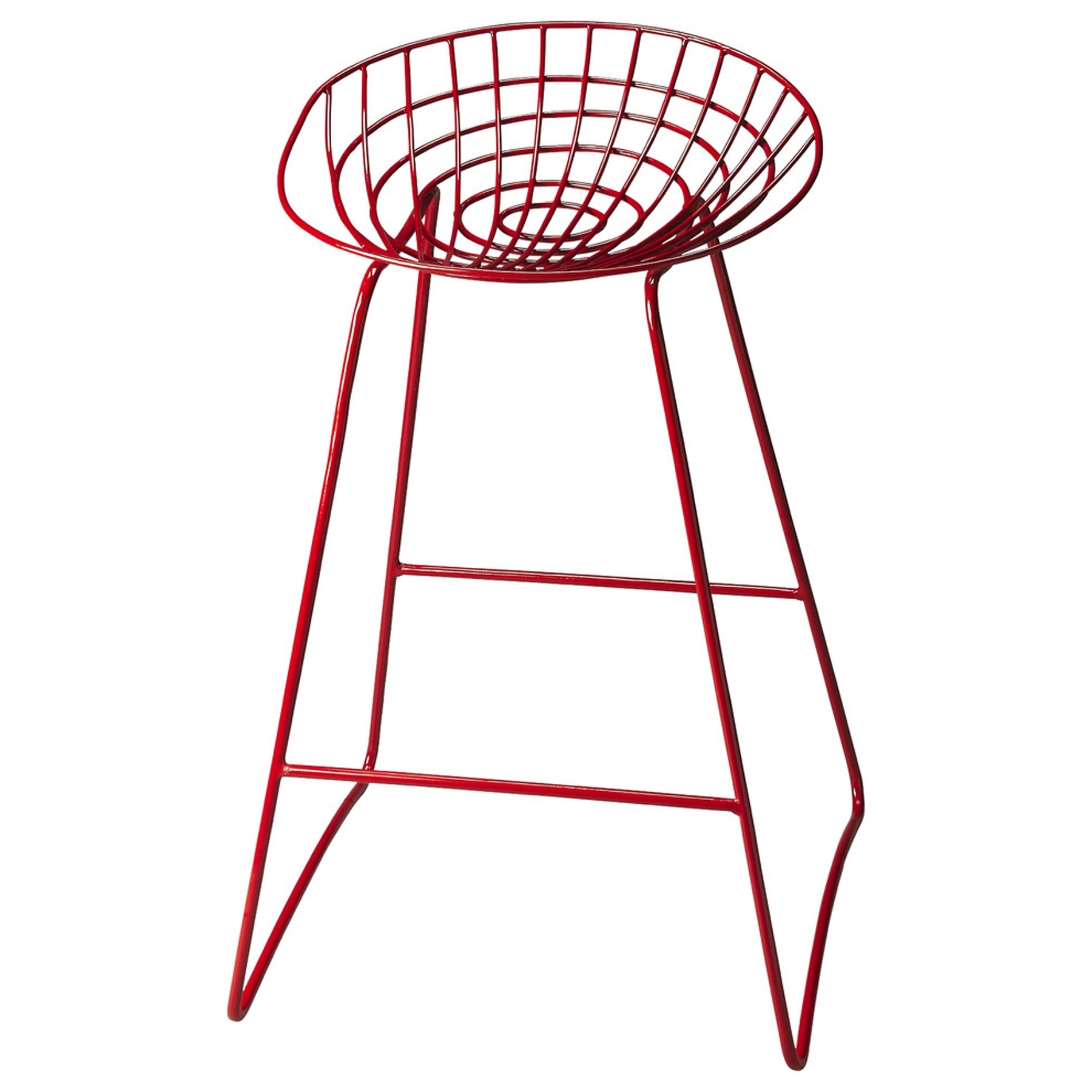 Butler Ludwig Red Metal Bar Stool