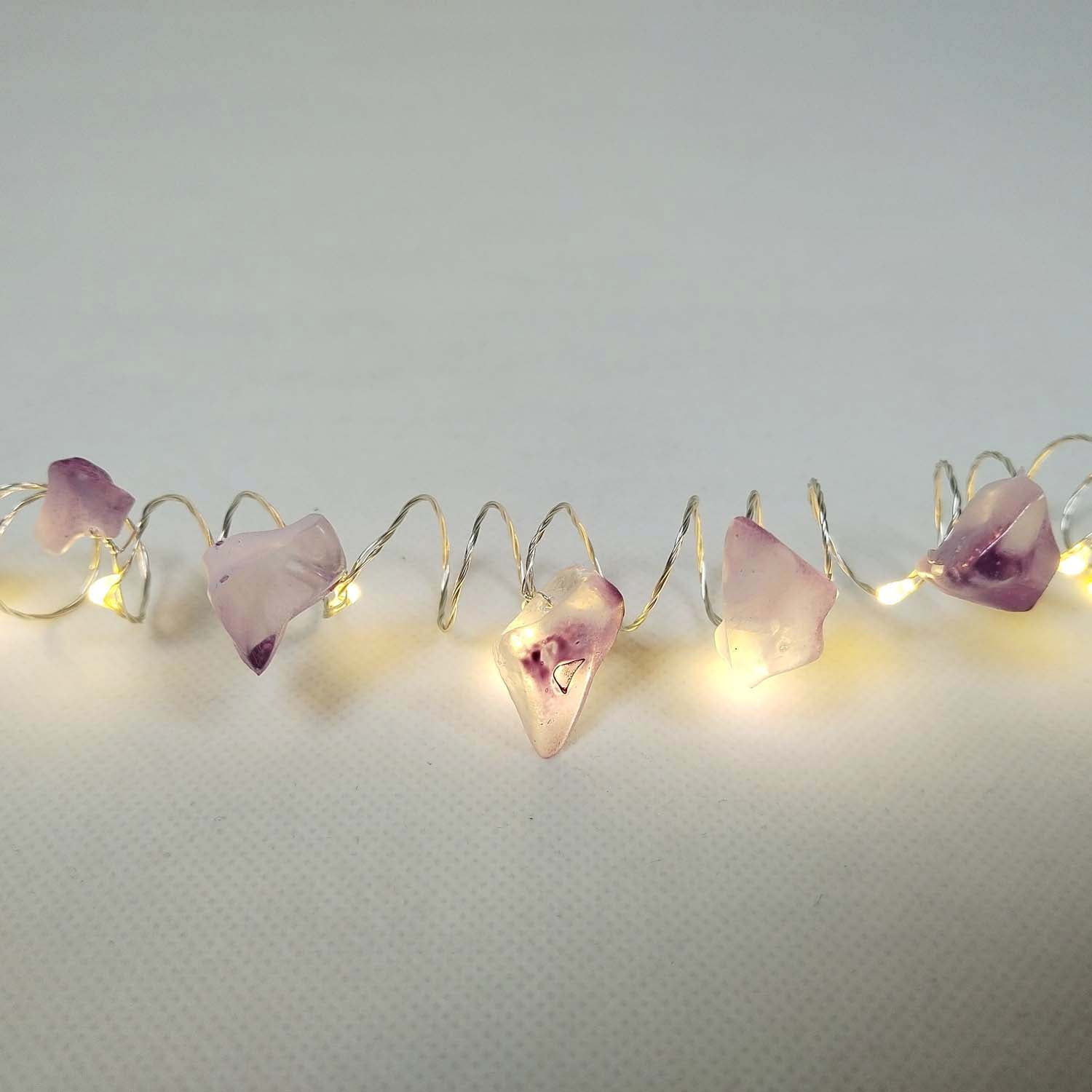 Mainstays 5ft Gemstone Indoor LED Fairy String Lights with Battery Operated Automatic Timer - 15 LED Lights