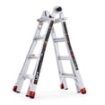 thumbnail image 1 of Lift Ladders 18’ Reach 5 in 1 Multi Position Aluminum Step Ladder, Silver, 1 of 10