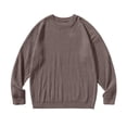 thumbnail image 3 of Yuanlong Mens Sweaters Oversized Cable Knitted Sweater For Round Neck Long Sleeve Pullover Tops Winter Layer Warm Clothes, 3 of 9