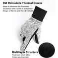 thumbnail image 5 of Winter Gloves -10℃ 3M Thinsulate Thermal Gloves Cold Weather Warm Gloves Running Gloves Touchscreen Bike Gloves for Men Women  Warm Gloves Bike Gloves Cycling Gloves for Driving/Cycling/Running/Hiking, 5 of 8