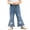 Blue 3, variant on Gealkoca Toddler Girl's High Waisted Bow Front Bell Bottom Jeans Flare Leg Denim Pants Casual Fashion Cute Bowknot Jeans Pants with Pockets 6M-5Y