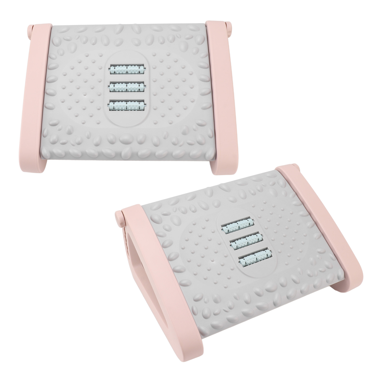 Repose-Pieds De Bureau Avec Massage - Hauteur Réglable 6 Niveaux - Matériau PP Renforcé - Pour Améliorer La Posture Et Réduire La Fatigue