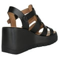 thumbnail image 3 of Soda Women Wedge Sandals Open Toe Ankle Multi Strap Cage Style Platform KARBIE-S Black PU 8.5, 3 of 4