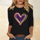 thumbnail image 1 of TaTaai Fashion Women's Day Printed Loose Casual Round Neck Three Quarter Sleeves 3/4 Sleeves T-shirt Pullover Top Gift, 1 of 5