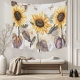 thumbnail image 5 of Sunflower Tapestry for Bedroom Wall Hanging Tapestry, Farmhouse Plant Retro Butterfly Yellow Floral Ceiling Backdrop Tapestries Poster Blanket Wall Decor for Teens Room Living Room Dorm 39" x 59", 5 of 8
