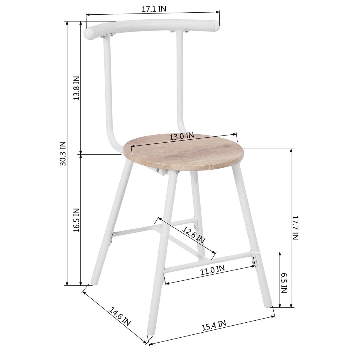 Private Jungle Dining Set Compact 2 Chairs and Table Set with Metal Frame and Shelf Storage Bistro Pub Breakfast Space Saving - oak & white Private Jungle Dining Set Compact 2 Chairs and Table Set with Metal Frame and Shelf Storage Bistro Pub Breakfast Space Saving - oak & white