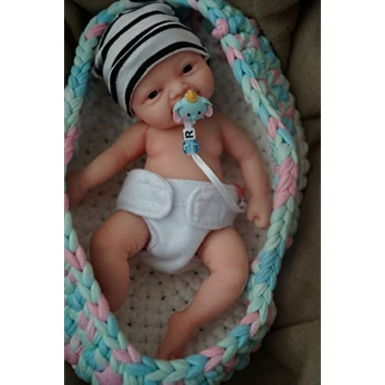 Myrebaby Reborn Baby Doll Boy Inch Mini Full Body Silicone Doll