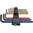 thumbnail image 2 of Wera 073593 Multicolor Hex + Ball End Hex Metric L-key Clip Set (Retail Package), 2 of 2
