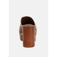 thumbnail image 5 of Jeydena Raffia Platform Clogs In Brown, 5 of 9