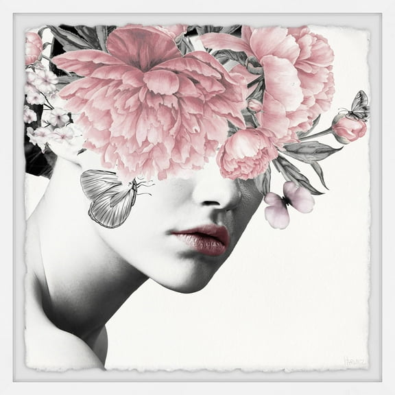 Parvez Taj Floral and Lipstick Framed Wall Art