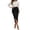 Black, variant on Midi Wrap Skirts for Women Summer High Waisted Tie Front Asymmetrical Slit Bodycon Ruched Pencil Skirt