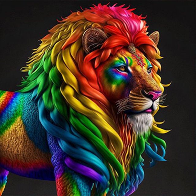 Diamond Painting 5D DIY completo redondo taladro León Kit hogar dormitorio decoración (sz3452) FLhrweasw Nuevo