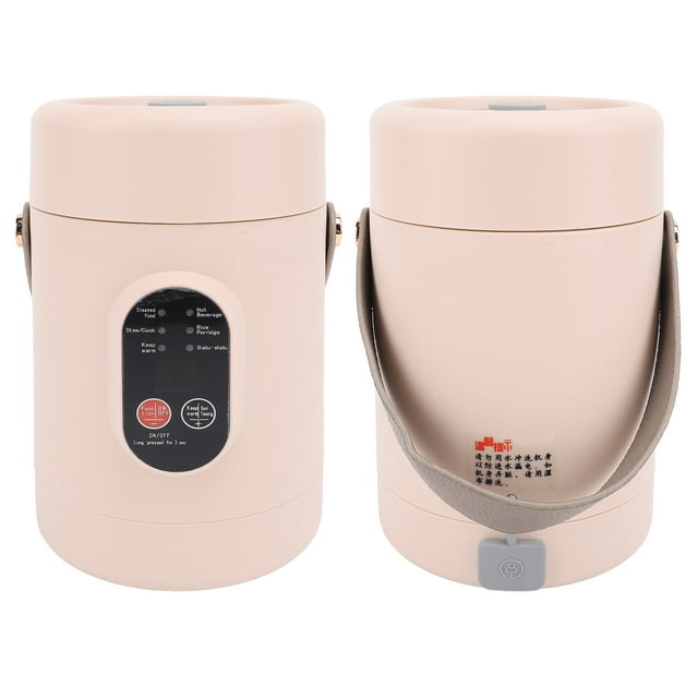 Mini Electric Cooker, Compact Design with Portable Handle Suitable for Home Travel Camping or Office Use