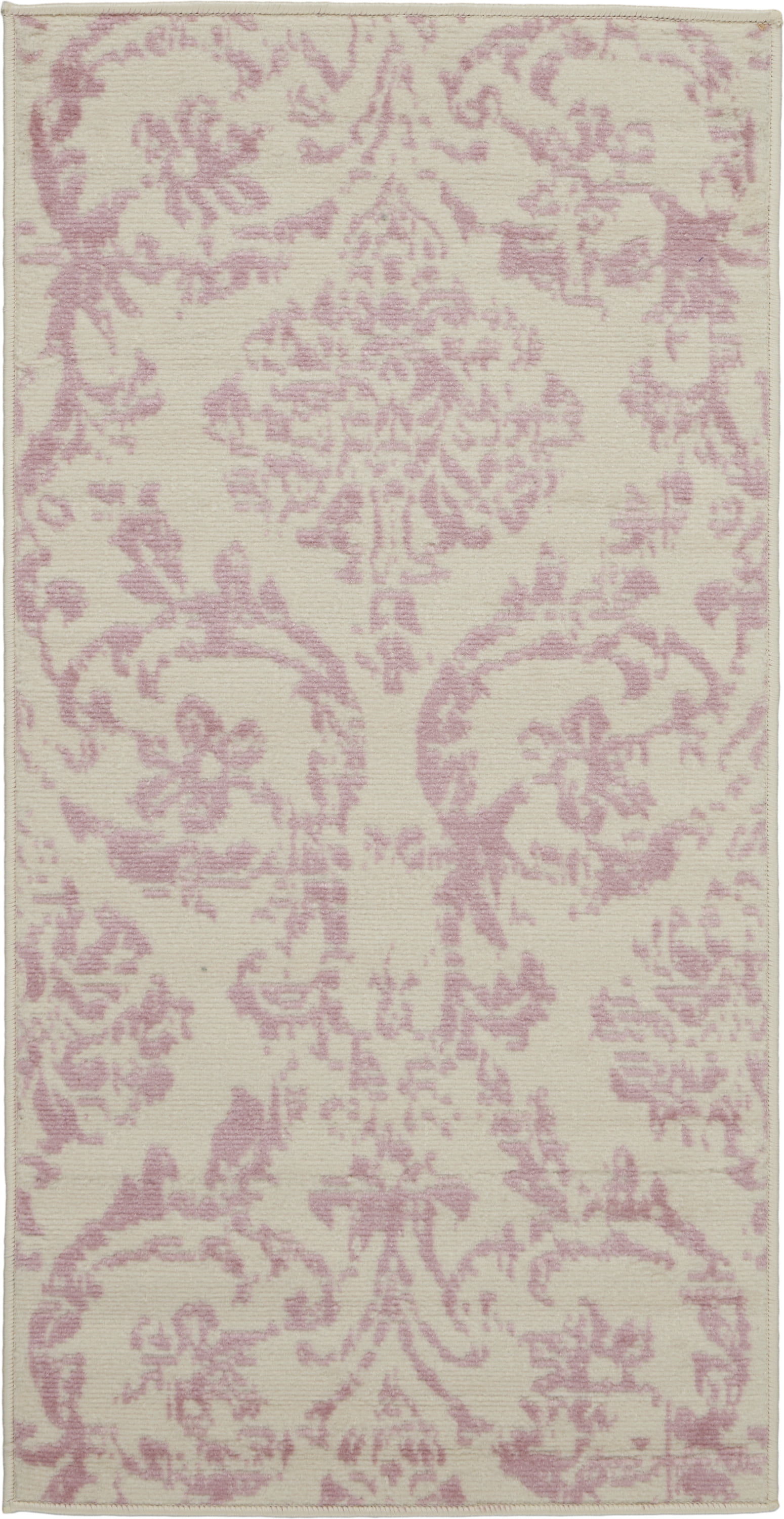 Nourison Bliss Vintage Farmhouse Ivory/Pink 2' x 4' Area Rug, (2' x 4')