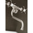 thumbnail image 2 of Kingston Brass KS116SN Essex Two Handle Wall Mount Bathroom Faucet, Brushed Nickel, 2 of 5