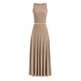 thumbnail image 1 of Conjunto de Falda Maxi para Mujer PRETTYGARDEN Caqui Talle XL, 1 of 7