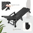 thumbnail image 4 of Dycanpo Lounge Chair Outdoor, Resin Chaise Lounge with Wheels & Adjustable Backrest, Black, 4 of 11
