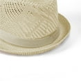thumbnail image 5 of POIUYTR Boater Hats for Men Straw Trilby Hat Short Brim Fedora Straw Sun Hat for Men Panama Beach Hat, 5 of 5