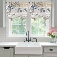 thumbnail image 4 of Vintage Country Balloon Curtains for Windows, Bedroom Curtains 54 Inch Length, Blue Rustic Texas Star Vines Wooden Grain Tie Up Curtains Panels Thermal Insulated Bathroom Curtains Window 42"x54", 4 of 8