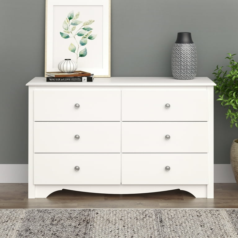 Prepac Monterey 6 Drawer Wooden Dresser Chest 16