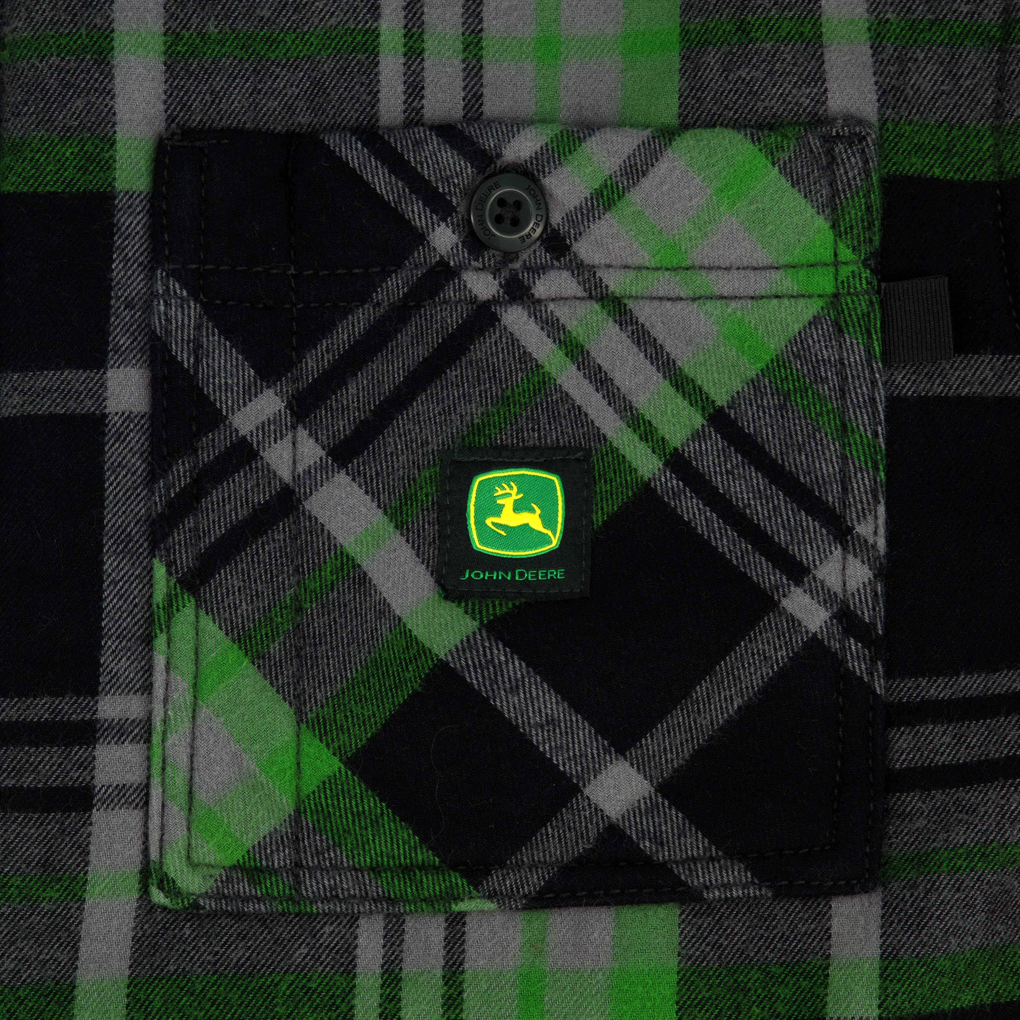 John Deere Men’s Flannel Sherpa Bonded Full Zip Jacket, Sizes S-3XL