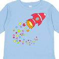thumbnail image 4 of Inktastic Valentine's Day Rocket Ship with Hearts Boys or Girls Long Sleeve Toddler T-Shirt, 4 of 5